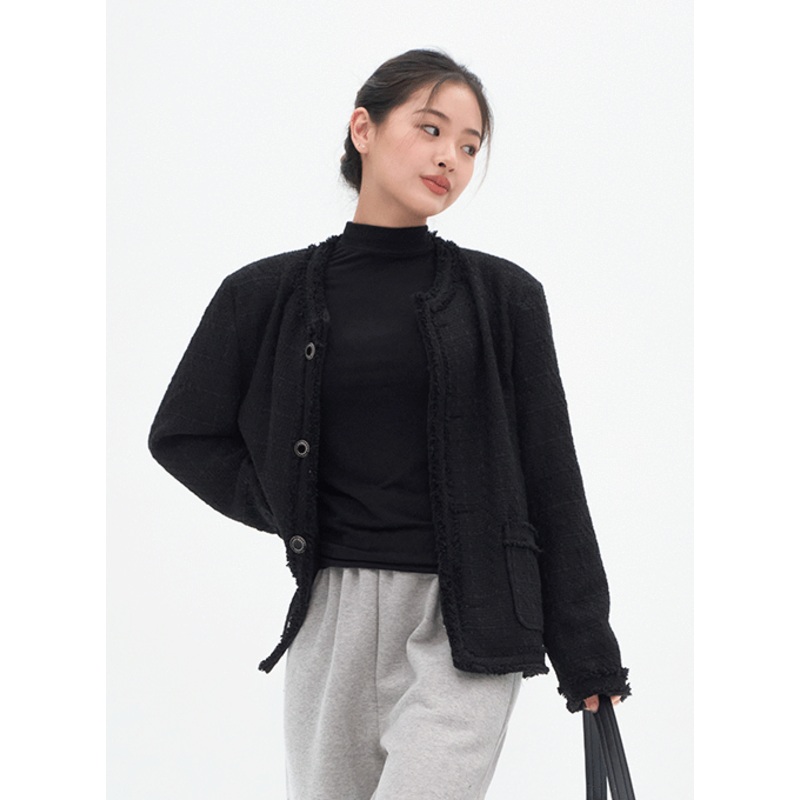 Tweed Jacket (Unisex)|Black|M|L