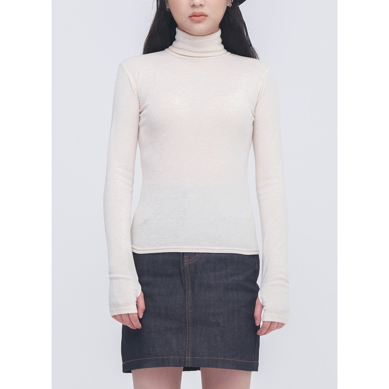 Winter Turtleneck Tee With Thumb Holes
