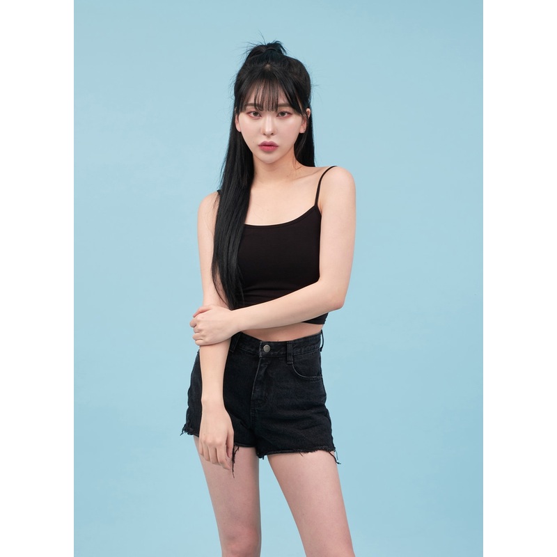 Basic Cropped Cami Top CA07|Ivory|Black|Gray|S