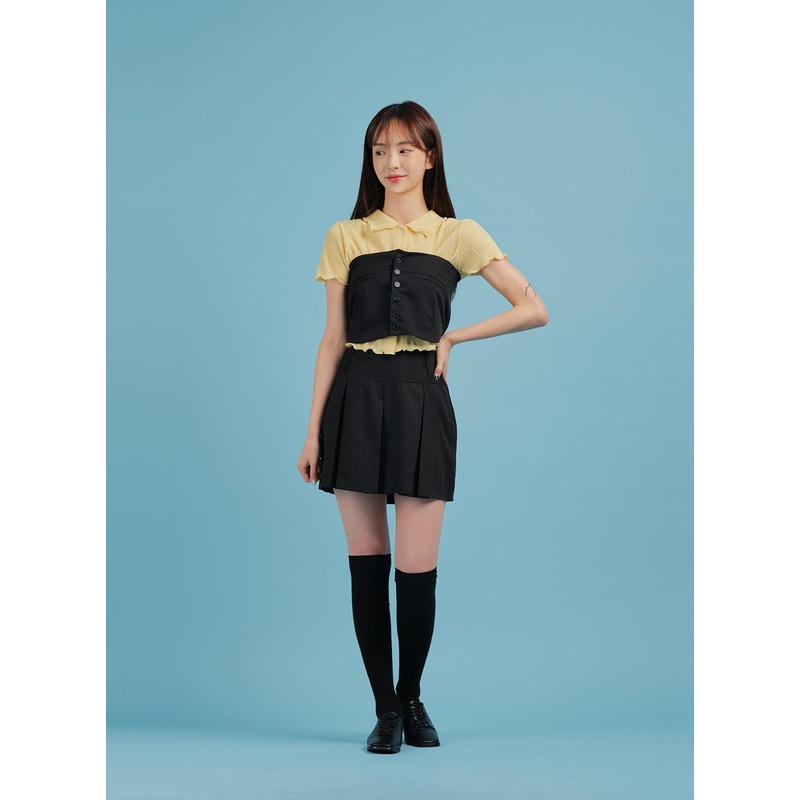 Basic Formal Pleated Mini Skirt BA27