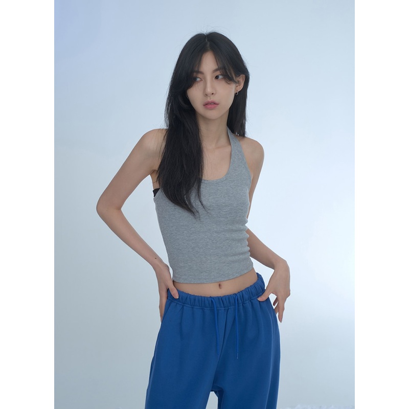 Basic Halterneck Tank Top CJj09