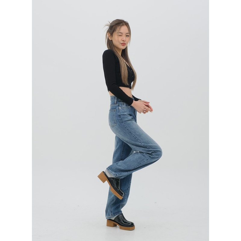 Colorblock Two Tone pants F28|Blue Denim|S|M|L