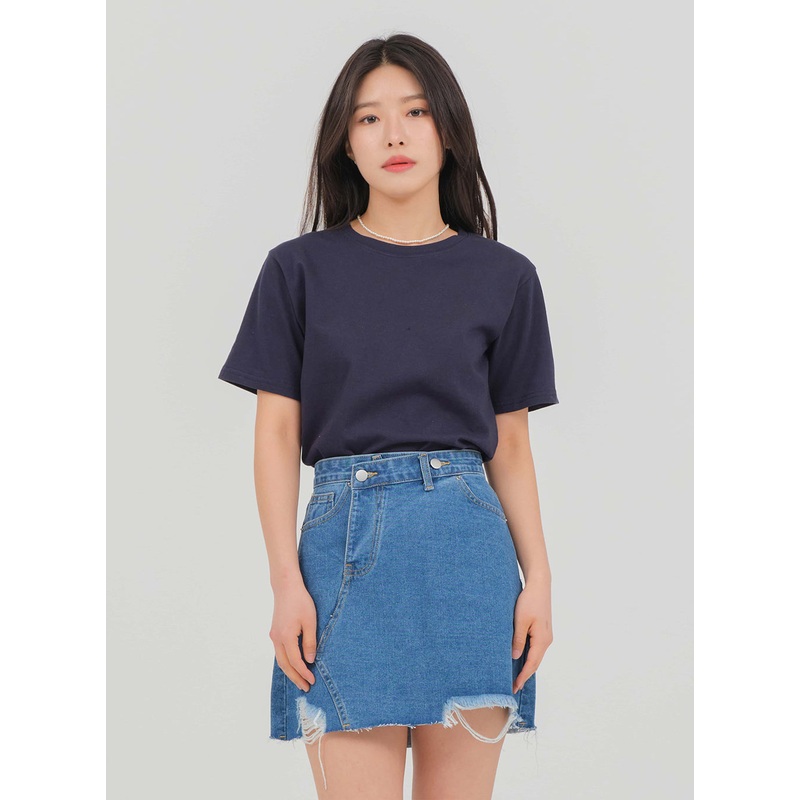 Cotton Short Sleeve Cropped T Shirt M5