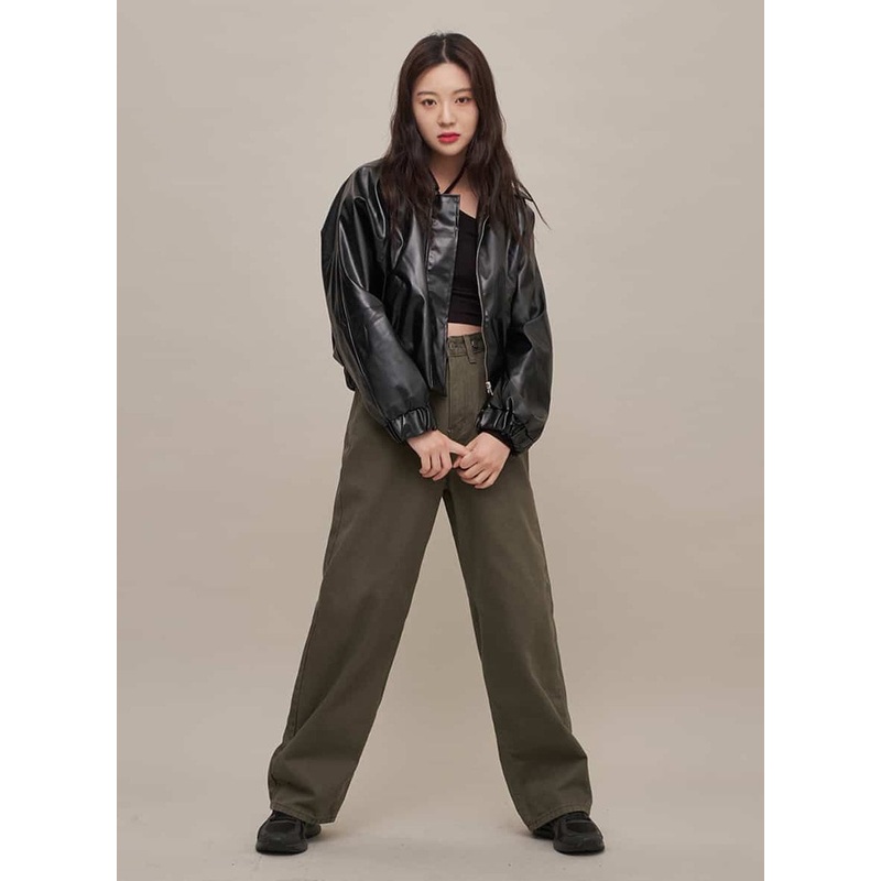 Cotton Wide Leg Pants UC8|Khaki|Burgundy|Beige|S/M