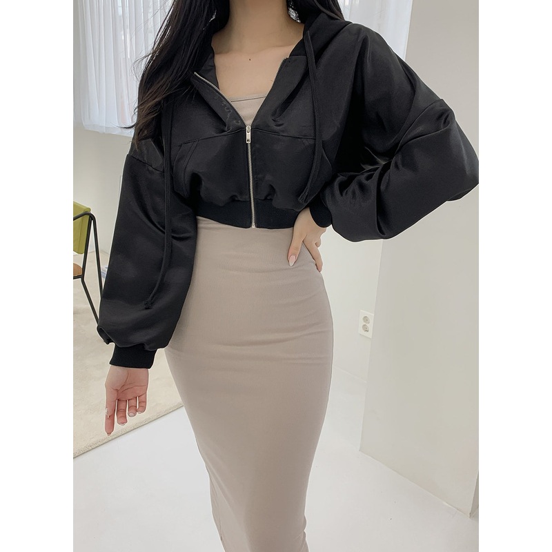 Cropped Flight Jacket IM12|White|Black|S