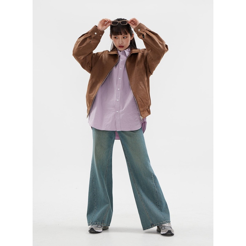 Essential Shirt CM2|Purple|Ivory|Blue Green|Beige|Brown|S/M