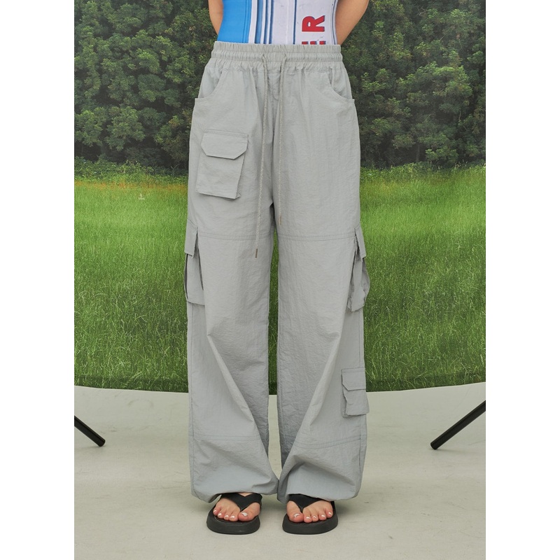 Nylon Oversized Cargo Pants CY26