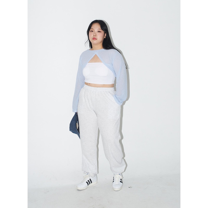 Plus Cotton Banded Sweat Pants IJ30
