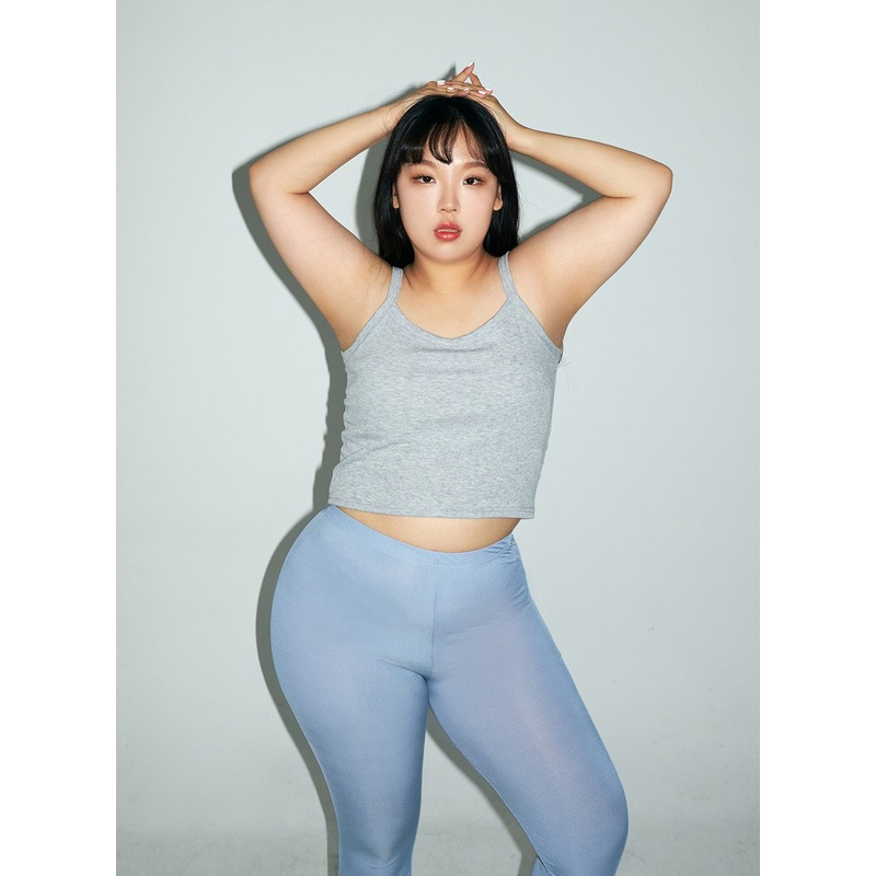 Plus Everyday Basic Ribbed Cropped Cami Top IY24
