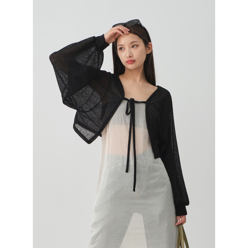 Sheer Loose Fit Bolero CJ08|Oatmeal|Gray|Skyblue|Black|S