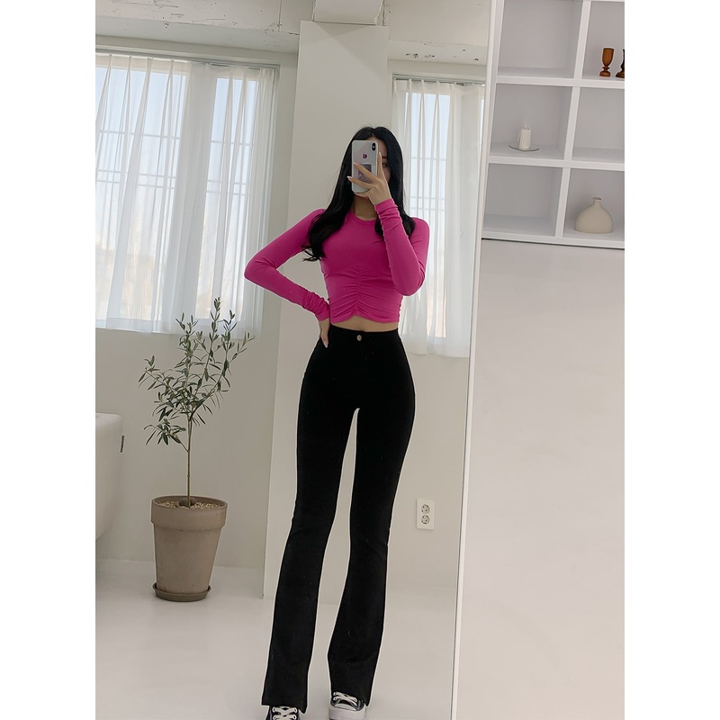 Span Boots Cut Wide Long Leggings Pants IM20