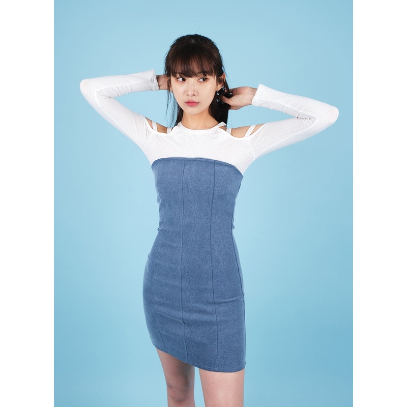 Strapless Tube Top Denim Mini Dress CA19