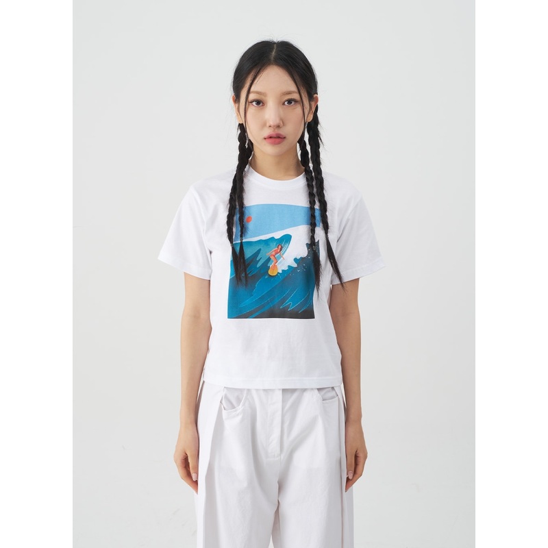Surfing Graphic Tee CJ02|Bicycle|Wave|Sunset|S