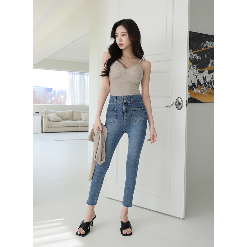 V-neck Button Down Cropped Cardigan IA11