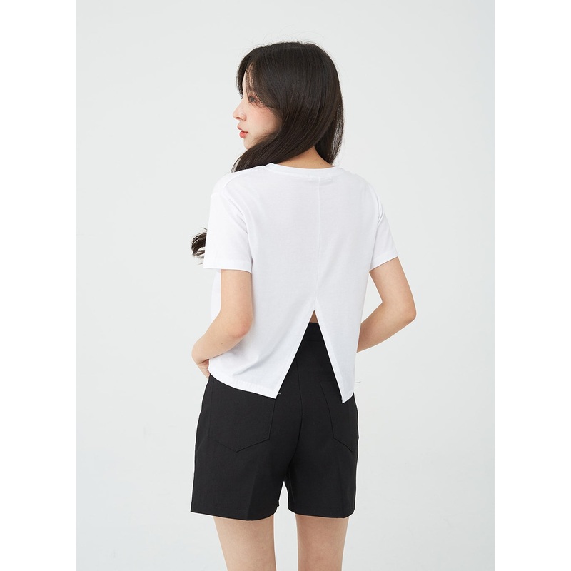Back Slit Short Sleeve Tee BG11