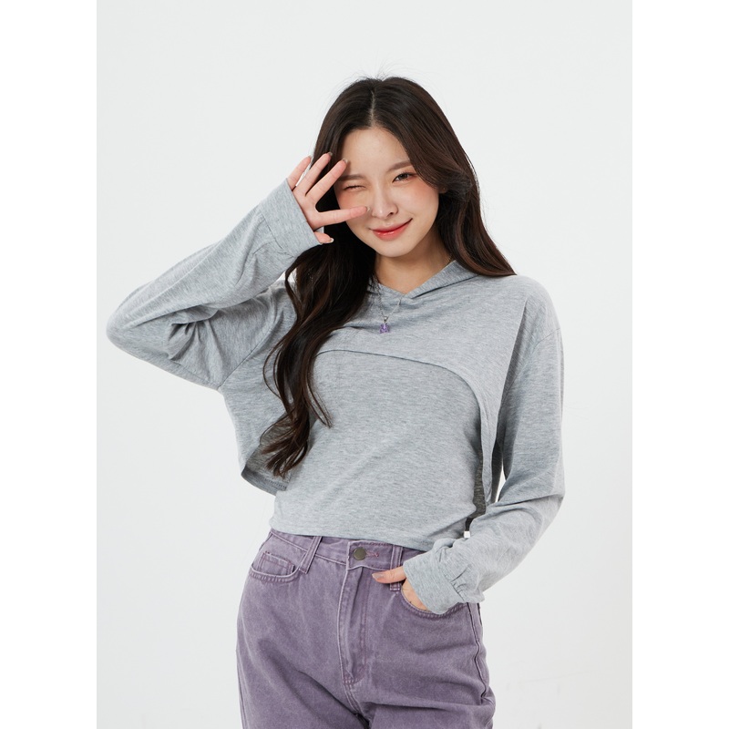 Basic Cami Top and Bolero Hoodie Set BS13
