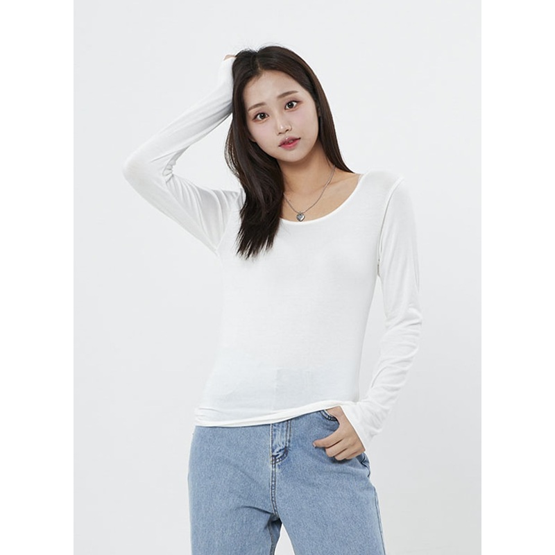 Basic Round Neck Long Sleeve T-Shirt BO07