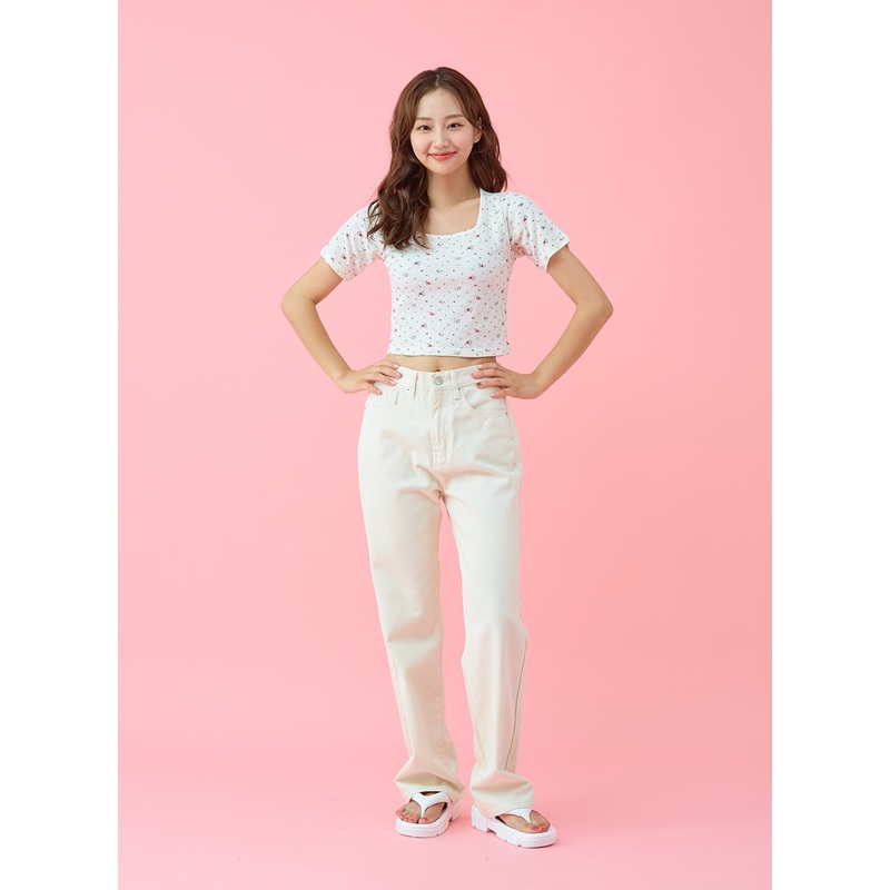 Basic Semi Wide Cotten Pants BG04