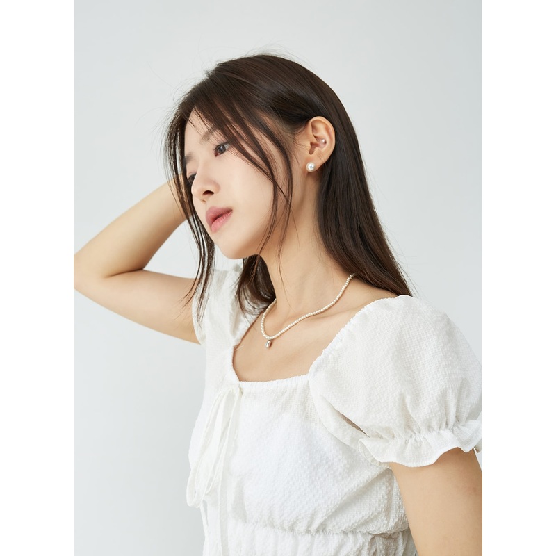 Heart Pendant Pearl Choker OU7