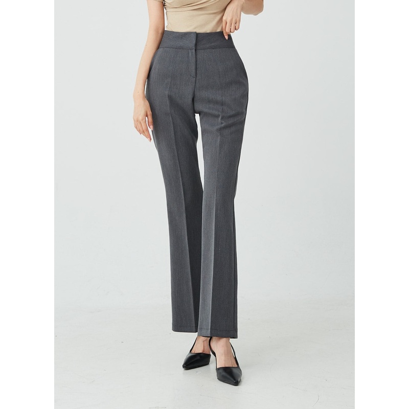 High Waist Boot Cut Slack Pants IU26