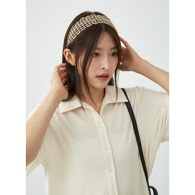 Knitted Hairband OU14|Beige|One Size