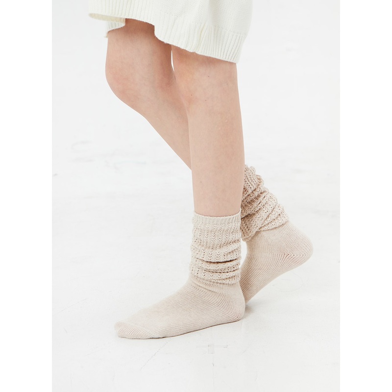 Knitted Leg Warmer Socks BS19|Beige|Grey|Black|One Size