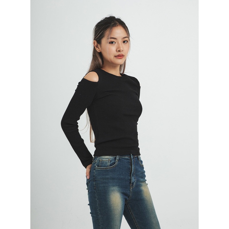 Livia Open Shoulder Long Sleeve Top CS15