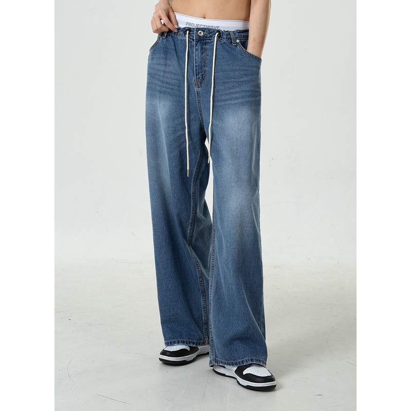 Low-Rise Wide Jeans CU7|Light Blue|Blue|Dark Gray|M/L