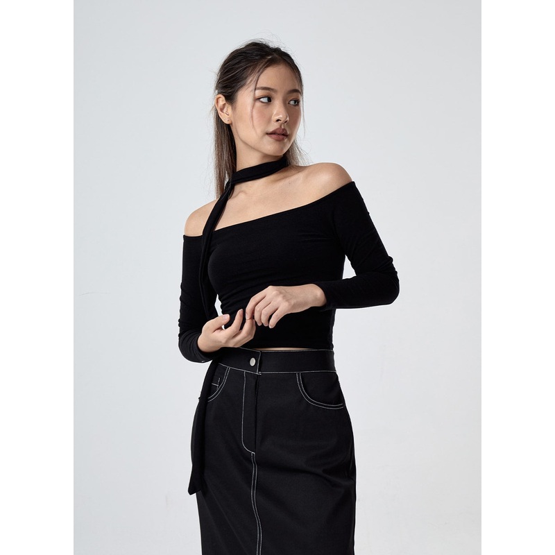 Muffler Off Shoulder Top Set CG24