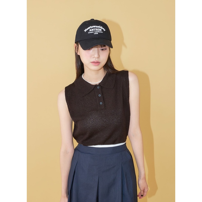 New Town Lettered Cotton Baseball Cap OU13