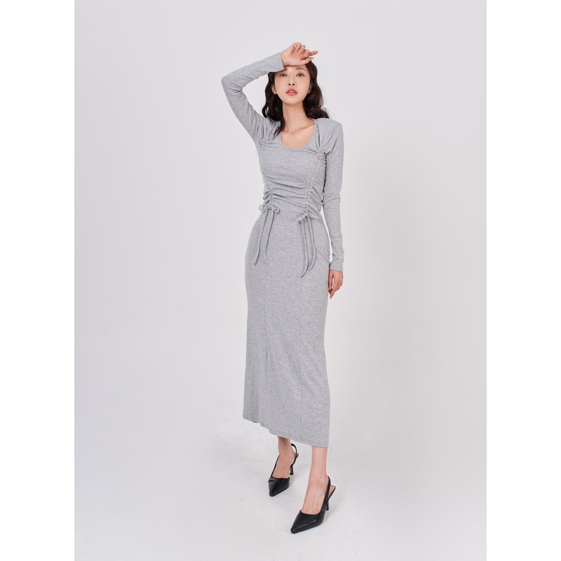 Nicole Front Strap Shoulder Long Dress IS15