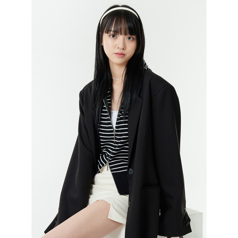 Oversized Fit Basic Blazer OG24