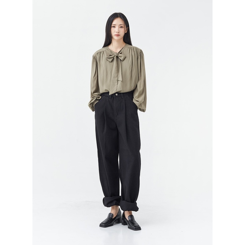 Pintuck Black Jeans OG18|Black|S|M|L