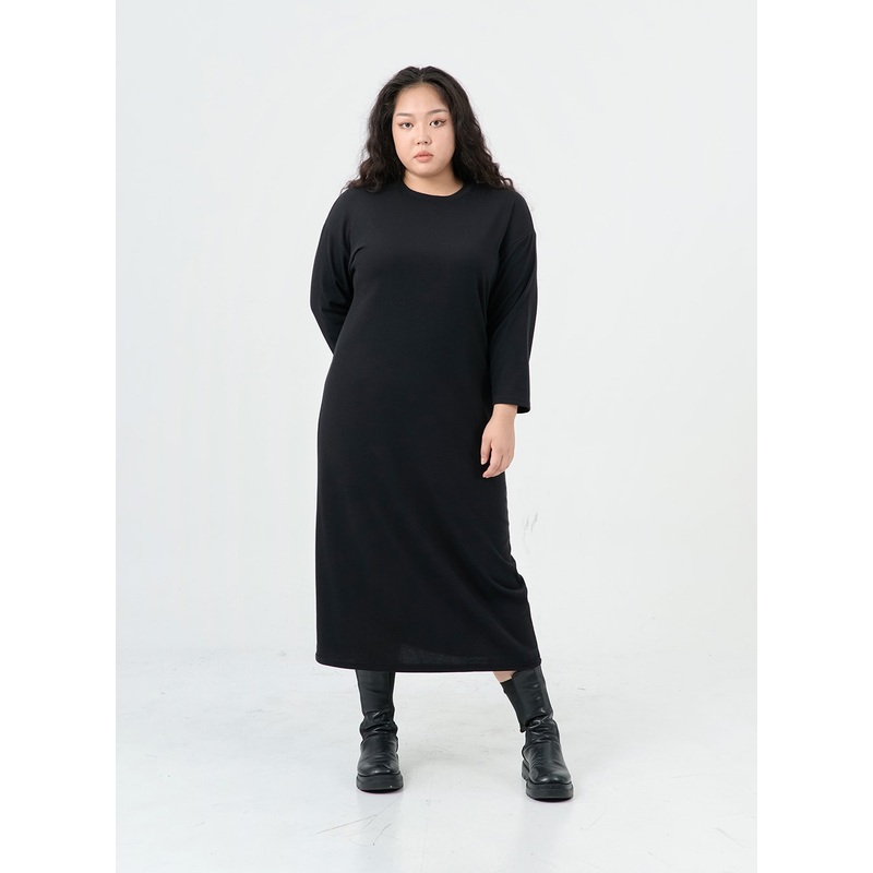 Plus Round Neck Long Skirt IS02