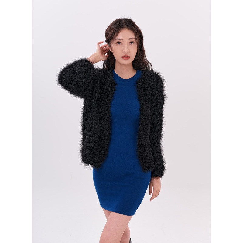 V-Neck Cardigan IS05|White|Dark brown|Dark gray|Black|S