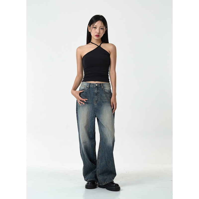 Washed Denim Pants CG10|Dark Blue|S|M|L|1XL