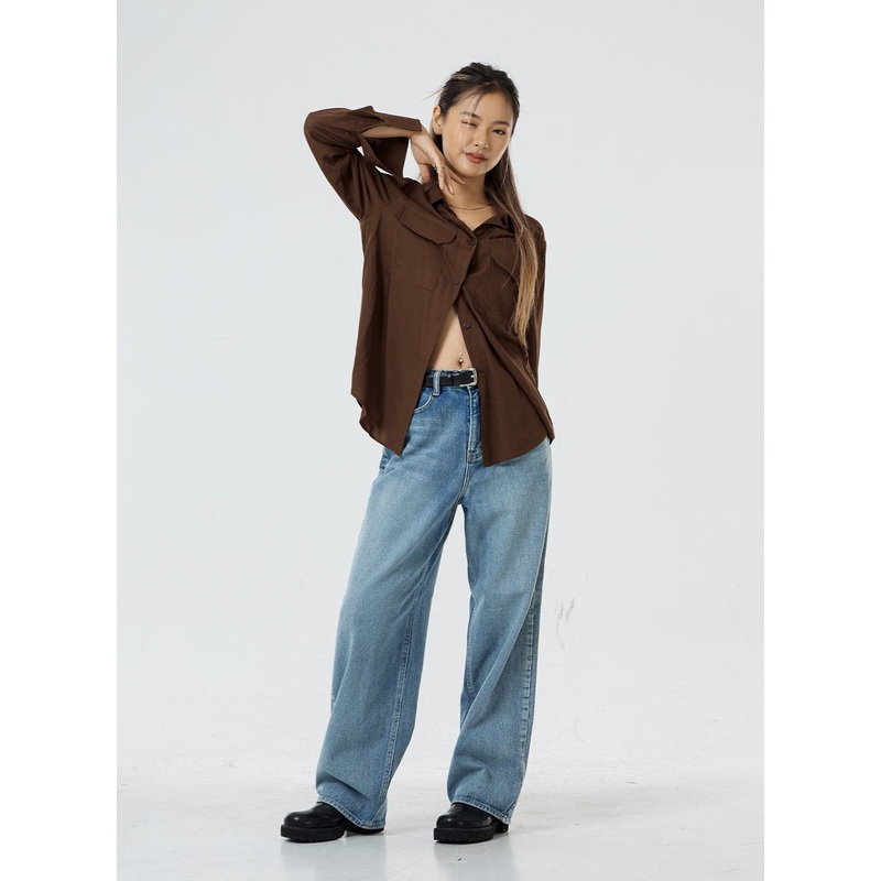 Washed Wide Jeans CS05|Blue|S|M|L