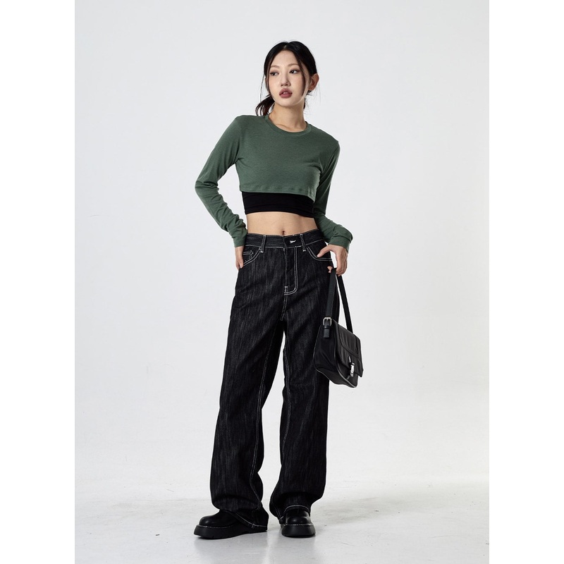 Wide Jeans CG23|Black|S|M|L