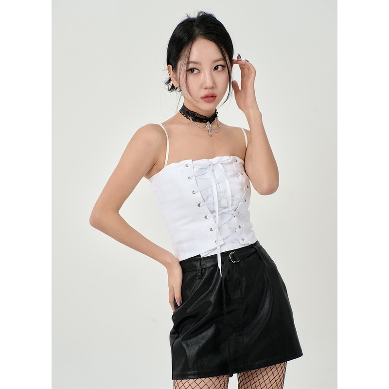 Back Zipper Corset Top BD09|White|Black|S/M
