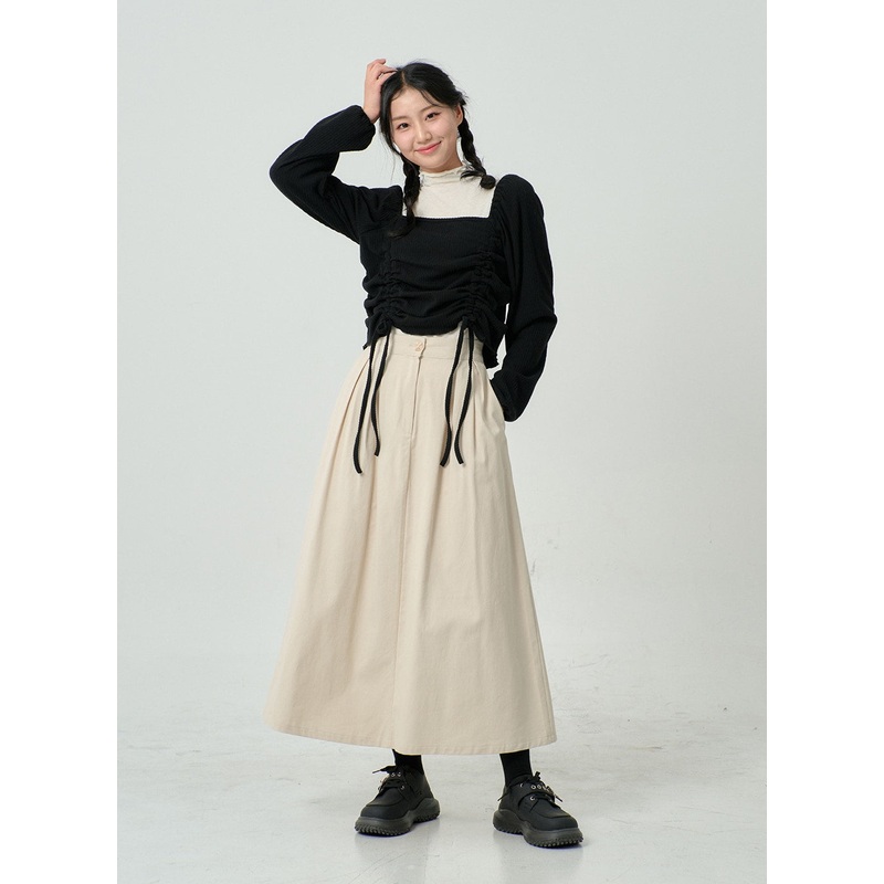 High Waist Bending Long Skirt BN03