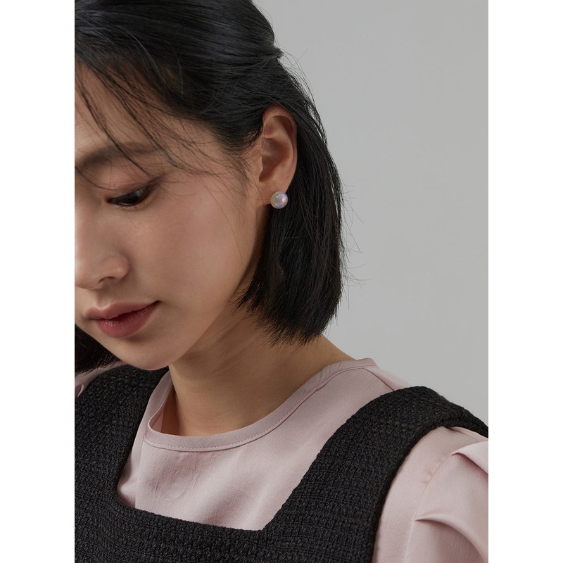 Holographic Round Bead Earrings OD29