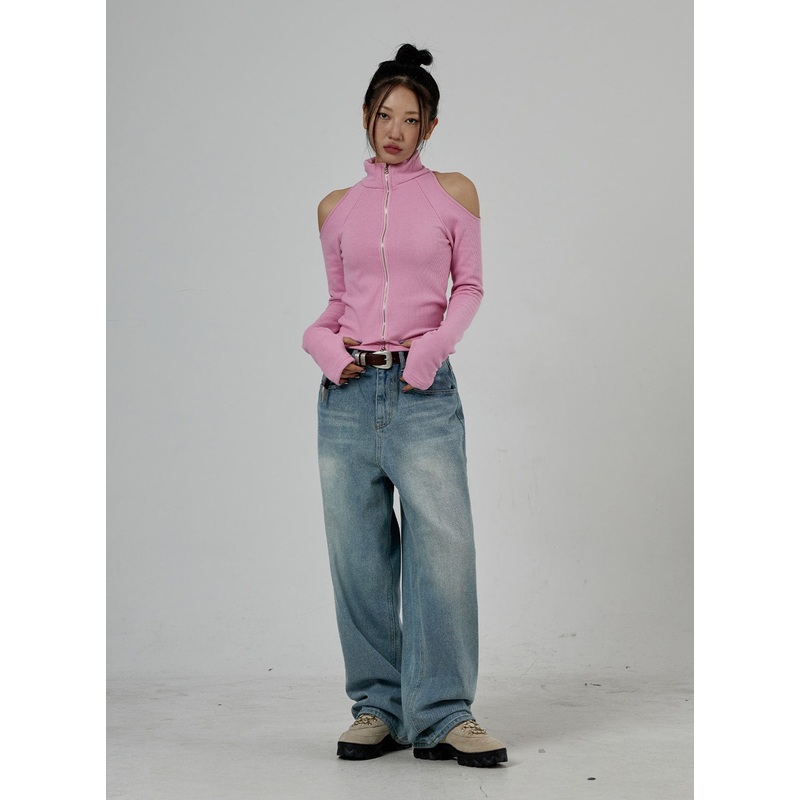 Light Wash Baggy Jeans Unisex CD26