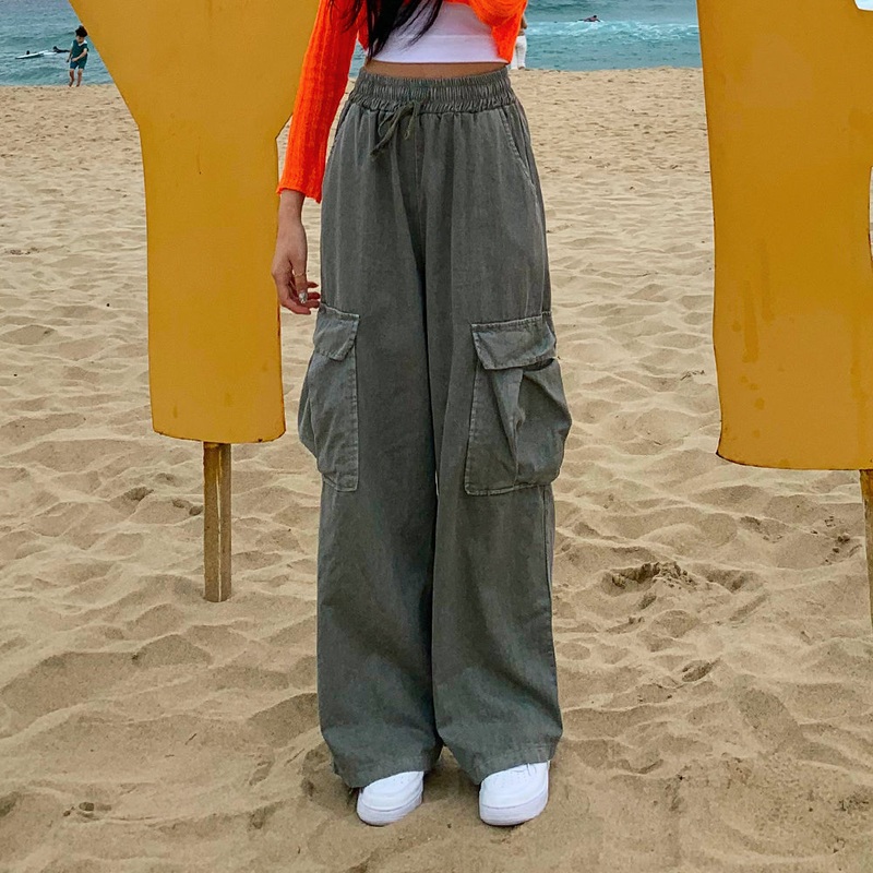 Maxi Cargo Pants CN17|Beige|Green|Gray|S/M