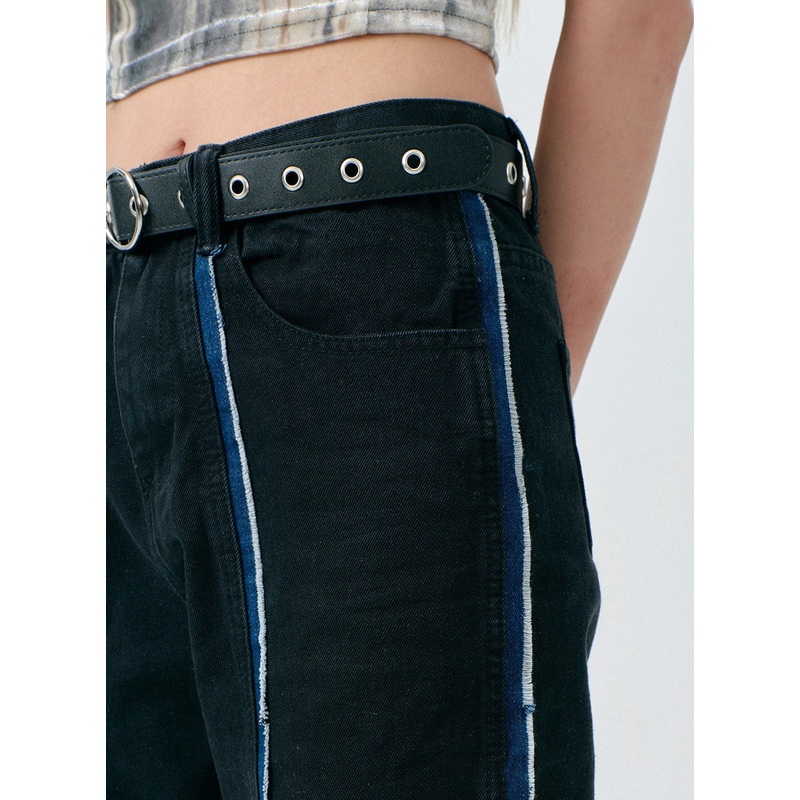 Round Shape Buckle Belt BD23|Black|One Size