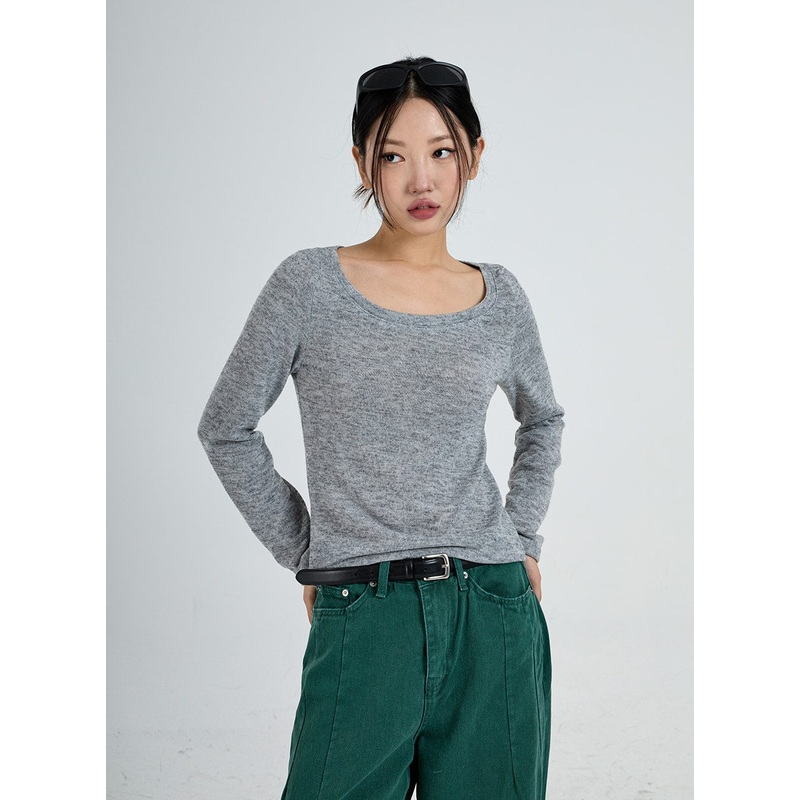 Simpe Wide Round Neck T-Shirt CO17