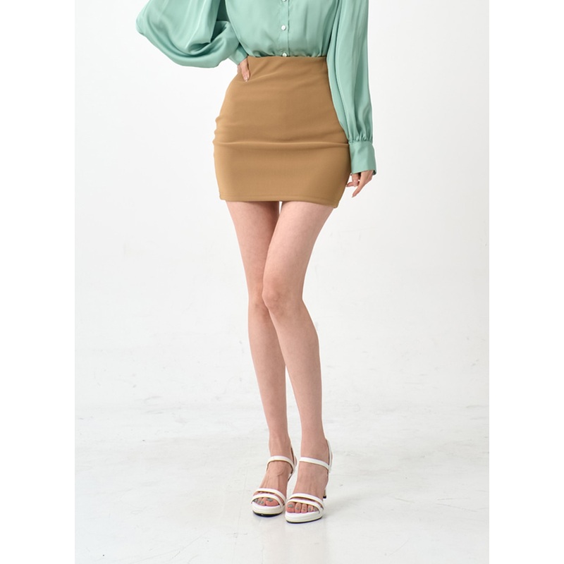 Simple High Waist Pencil Mini Skirt IO12