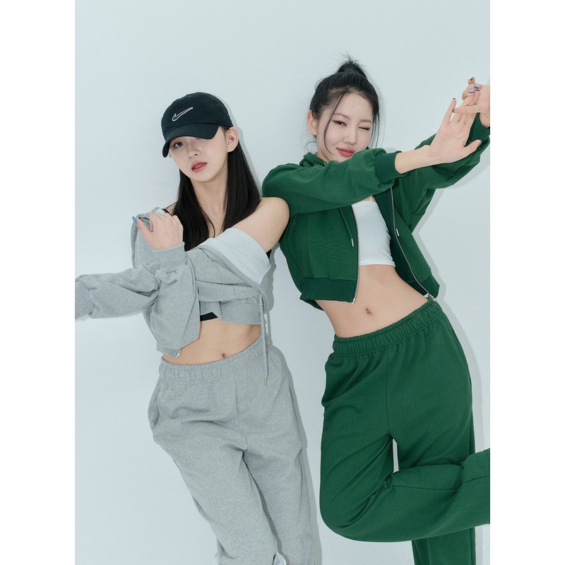 Soft Basic Two Way Hoodie Zip Up C1210