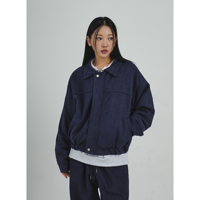 Suede Zipper Jacket CD08|Dark Blue|Dark Gray|Black|M/L