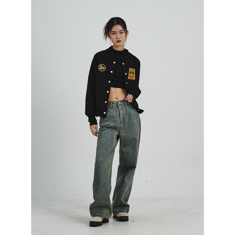 Vintage Washing Wide Leg Jeans CD06