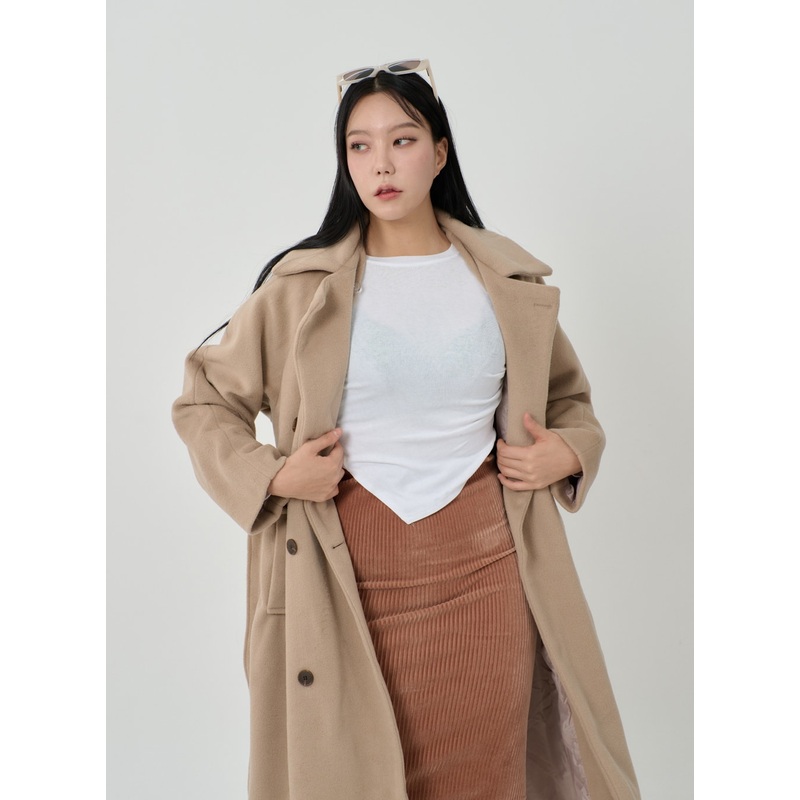 Waist Tie Oversized Button Coat ID23